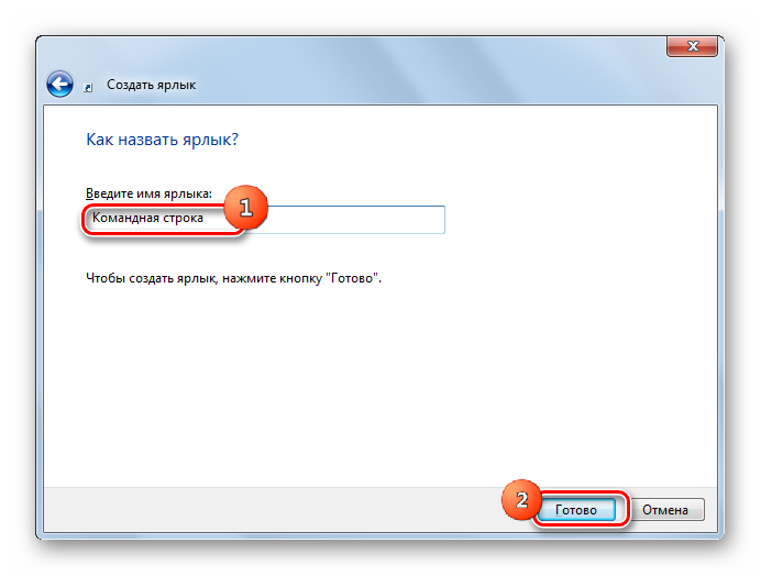 Введите ярлыки. Вызов командной строки в Windows 7.